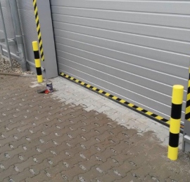 słupki zewnętrzne wkopane na 70cm