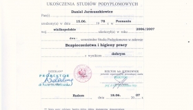 swiadectwo Daniel Jarmuszkiewicz